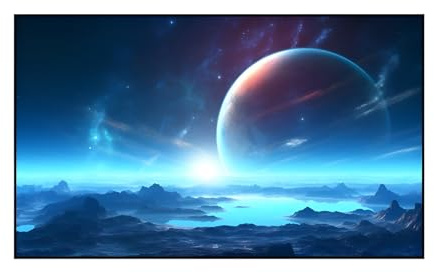 XOBRJQZ Écran de Projection À Cadre Fixe, Film Home Cinéma Diagonale 16:9 4K Ultra HD 3D Ready, Écran de Projection pour Cinéma Maison Films de Bureau(92 inch)