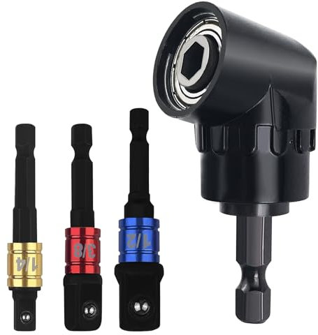 Gsakskdsap 105° Ángulo Recto, Taladro Angular Multifunción, Adaptador de Destornillador Angular, Punta Angular, Broca de Ángulo Recto Vástago Hexagonal para Accesorios Destornilladores Inalámbrico