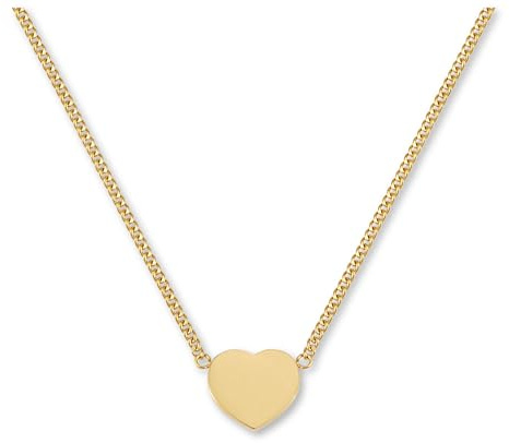 GD GOOD.designs Collana a forma di cuore da donna (regolabile 42 – 47 cm) con ciondolo a forma di cuore in oro 18 K, argento o oro rosa, collana in acciaio inox, regalo per voi, Acciaio inossidabile