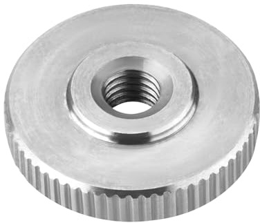 SOTOOLS 4 x Rändelmutter M5, Edelstahl SS304, DIN 467, Ø 20 mm | Rändelmutter/Rändelschraube, flache Form, für Maschinenbau, Höhe 5 mm, Edelstahl V2A.