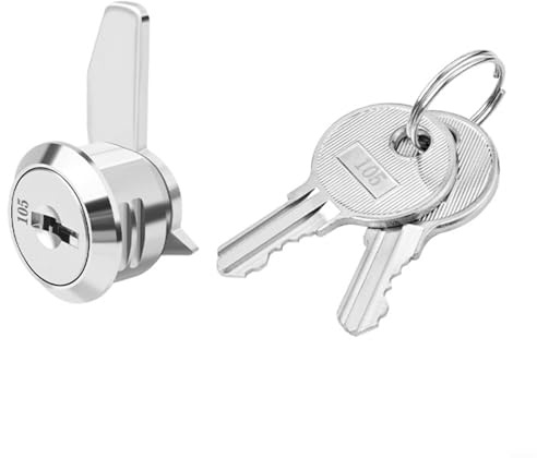 Glomc Cerradura Buzon, Cerradura de aleación de Zinc para archivador, Caja registradora, buzón, Cerradura de cajón con 2 Llaves Cerradura de Armario (C)