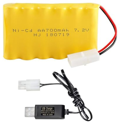 Cecicebb 7.2V 700mAh NiCd AA Battery Pack with Standard Tamiya Plug for RC Car RC Truck Household Appliances RC Toys 7.2V Volt Battery