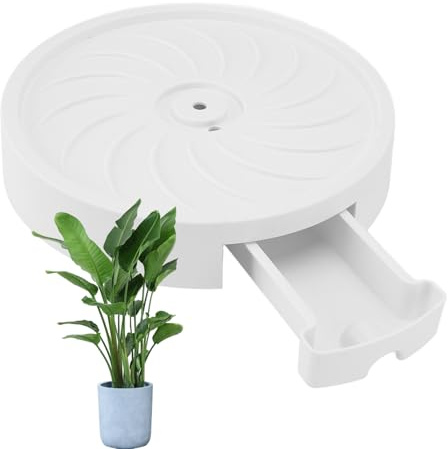 Soporte rodante para plantas con 4 ruedas, transportador de macetas redondas, carrito para paletas para plantas jardín bandeja móvil para paletas plataforma rodante para macetas (Ancho interior