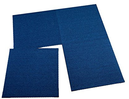Heavy Duty Polypropylene Carpet Tiles with Bitumen Backing, Blue, 50cm x 50cm, 5 Square Meters