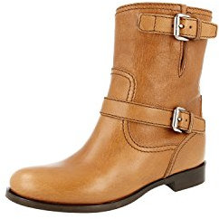 Prada Damen Braun Leder Stiefelette 1U292E Wag F0G2D 40 EU