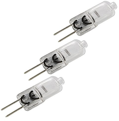 SPARES2GO Universal Cooker Hood Halogen Light Bulb (20w, G4 / 2 Pin, Pack of 3)