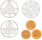 3er Set Nordische Runen Ausstechformen (Formen: keltischer Schildknoten, Triskelion, & Valknut), 3 Teile, Bakerlogy
