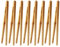 nuoshen 8 pcs Bamboo Tongs, 17.5 cm/6.9 inch Toaster Tongs for Cooking Toast Bread Pickles Tea Bamboo Kitchen Tongs