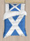 ABAKUHAUS Schottland Bettbezugs Set für Einzelbetten, Flag Echt eine Nation Kunst, Milbensicher Allergiker geeignet mit Kissenbezug, 130 x 200 cm, Azur blau