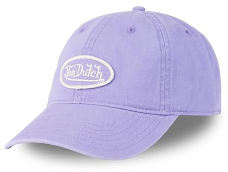 Von Dutch Kappe für Damen und Herren, 100 % Baumwolle, Dad Cap Logo, verstellbar, violett, Einheitsgröße
