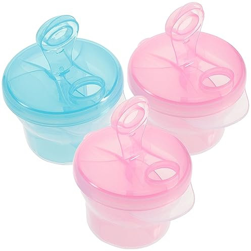 Healifty Milchpulver-Spender für Baby-Milchpulver, für Reisen, tragbar, für Aktivitäten im Freien, 3 Stück (Zufällige Farbe)