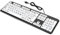 Tastiera per ipovedenti, tastiera USB cablata per anziani con tasti bianchi di grandi dimensioni, tastiera con tasti grandi, tastiera cablata compatta portatile per laptop/computer/PC/desktop(Nero)