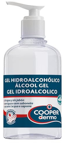 Cooper Protect Dermo, Gel Hidroalcohólico limpiador de Manos sin Agua Ni Jabón, Aroma Menta, Contenido 500ml