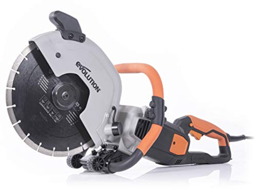 Evolution R300DCT - Sega a disco per tagliare calcestruzzo pietra mattoni piastrelle - motore elettrico, senza gas, con lama diamantata per muratura, taglio 4-1/2 pollici, 12 pollici