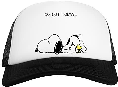No, Not Today Weiß Schwarz Unisex Baseball Cap White Black Unisex