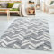 SIMPEX Teppich Wohnzimmer Berber Design Hoch-Tief Effekt 3D 80 x 250 cm Grau Läufer - Hochflor Teppich Schlafzimmer Küchenteppich Weich und Pflegeleicht - Flauschiger Teppiche für Esszimmer Gastzimmer