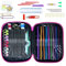 Homearda Häkelnadel Set mit 100 pcs Stricknadeln Zubehöre und Tasche in verschiedenen Größen, Bunt,Ergonomische Häkeln Stricken Nadeln ergonomischen Griff für extremen Komfort