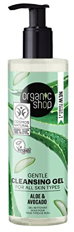 Organic Shop Sanftes Reinigungsgel für alle Hauttypen Avocado und Aloe (200 ml)