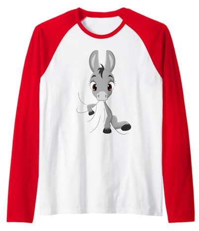 Lustiger Süßer Esel Für Esel Freunde & Fans Esel Schlafshirt Raglan