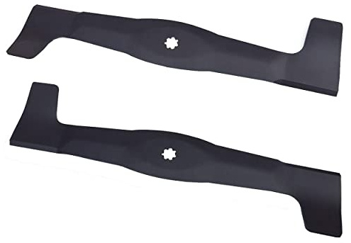 Lot de 2 lames de tondeuse à gazon 54,5 cm - Compatible avec John Deere/Sabo 107H M170666RT M170668LT
