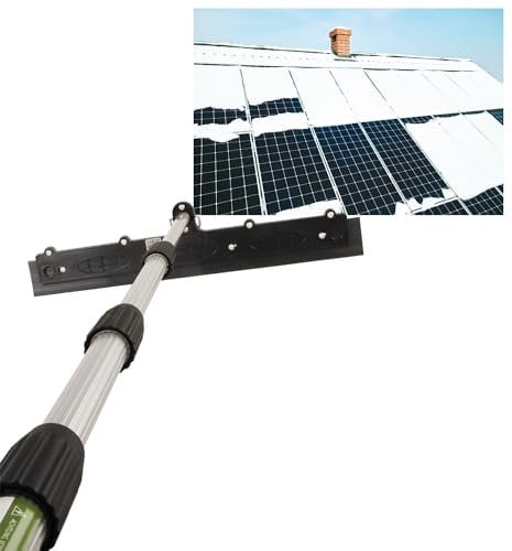 Axis Line Profi Photovoltaik Teleskopstangenset - Schnee entfernen auf PV Anlage mit Teleskopstange+Schneeschieber+Gripprotector (10 Meter Set)