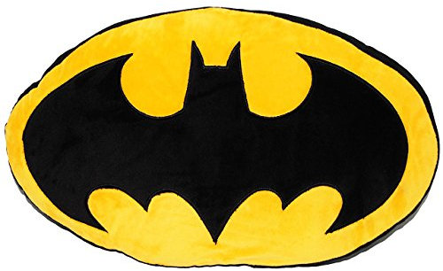 alles-meine.de GmbH großes Plüsch Kissen/Schmusekissen - Logo Batmann - 48 cm * 27 cm - Kuschelkissen - groß - sehr weich - Reisekissen/Autokissen - Samtkissen - Kinder &..