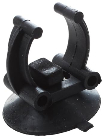 Huusuei R Plastic Aquarium Heater Clamp Holder 33 mm Durchmesser Sucker Black Pack of 2