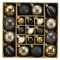 DecorbyHannah Weihnachtskugel-Ornamente, 21 Karat, schwarz und gold, bruchsicher, Leoparden-Thema, Weihnachtsbaumschmuck für Weihnachtsbaum, Tafelaufsatz, Kranz, Girlande (40 mm + 60 mm Kugeln)