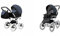 BabyLux® Bambini Passeggino Completo Set 2 in 1 - Margaret White - incl. Navicella, Canna - Carrozzina Neonati Sistema Combinato - Borsa fasciatoio, Copertura antipioggia, Zanzariera ecc.