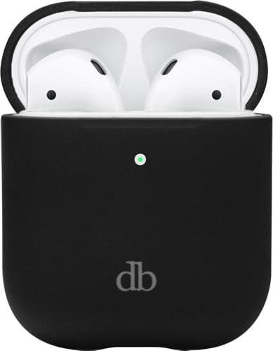 dbramante1928 Costa Rica - Gehäuseabdeckung für kabelloses Earbud-Ladegehäuse - Silikon, recycelter Kunststoff - Night Black - für Apple AirPods (2. Generation)