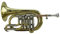 Trompete im Taschenformat Neue Messingrohrkörperlackierung Gold B-Melodie Blechblasinstrument Drehventil Taschentrompete Palm Trompete Kornett Taschentrompete