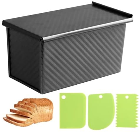 Spmarkt Brotform, Brotkastenform, Pullman-Kastenform mit Deckel, Brotformen für selbstgemachtes Brot, Pullman, Kastenform, Sandwich, Brot, Kastenform