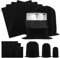 Tanstic Lot de 4 sacs de rangement en argent, 450 x 450 mm Sacs de rangement anti-camouflage Sacs en tissu noir pour argent, plaque argentée, plat, stockage de bijoux
