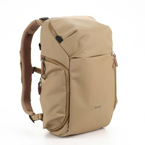 Shimoda Urban Explore Camera Backpack - Carry-On, Removable Insert, Capture Clip Mount, Quick Access, Tripod/Gimbal Pockets, Hidden AirTag/Passport Pockets (Khaki, 25 litre)