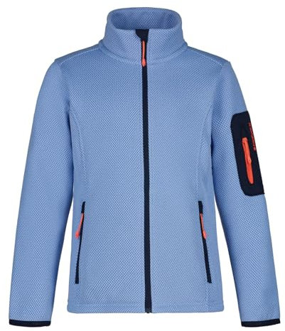 ICEPEAK Mädchen Jacke Fleecejacke Stoffjacke Midlayerjacke Kemnath Jr, Farbe:Blau, Größe:146-152, Artikel:-312 Light Blue
