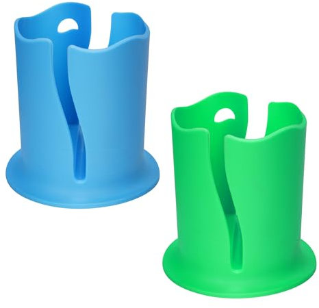 2pcs Paddle Sup Board Cup Holder, Universal Kayak Drink Holder Multifunctional Anti-Toppling Water Bottle Holder Surfboard Cup Holder for Outdoor Fishing Kayak Accessories(Green, Blue)