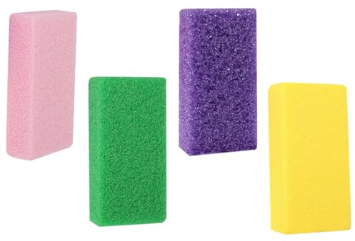 HAPINARY Fußpflege Datei aus Pu Schaum 4 Stück mit Grober und Feiner Körnung zum Entfernen von Hornhaut Einfach zu Reinigen Fußsohlen Peeling Trimmer für Pediküre und Zufällige Farbe
