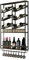 WXZXWXZX Botellero Vino Pared Vinoteca Mueble Bar Salon Garrafeira Mini Bar Wine Rack Mueble Comedor Cocina con Soporte Copas Colgante para Barra para Bar Cocina Comedor(Nero,68 * 100 * 11cm)