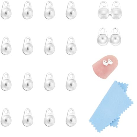 UNICRAFTALE 20pcs Embout de Perle 925 Argent Sterling Embouts de Nœud de Perle Ouverts Couvertures de Nœuds à Clapet Pliables Bracelets à Perles 2mm Fabrication D'Embouts de Perles Couvertures de Nœud