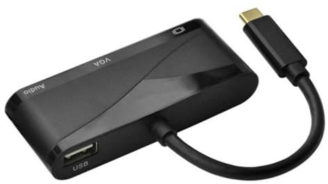 Uonlytech USB-c Vga Adapter-konverterkabel mit USB pro PC Kompaktes Design Plug-and-Play Kxk Auflösung Gehäuse aus Aluminium