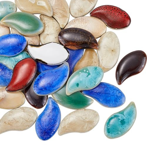 SOFPLATE 1 Schachtel 200g Mosaik Bastelfliesen Großpackung Porzellan Mosaikfliesen Bunte Mosaikfliesenstücke Mit Blumenmuster Unregelmäßige Porzellanfliesen Für Heimwerker Teller Blumentöpfe Vasen Tas