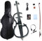 YoungMonic Elektrisches Cello-Set für Anfänger (inklusive leichter Cellophan-Tasche, Stereo-Kopfhörer, Premium-Cellobogen, Brücke, Kolophonium) für erwachsene Schüler (03)