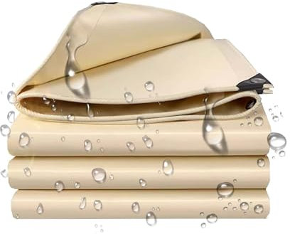 SRHIMEOS 4x8m Bâche De Protection Imperméable Toiture, Bâche Étanche pour Le Bois, Bache Plastique Epaisse PVC, Couverture Baches Exterieur Polyéthylène avec Œillets