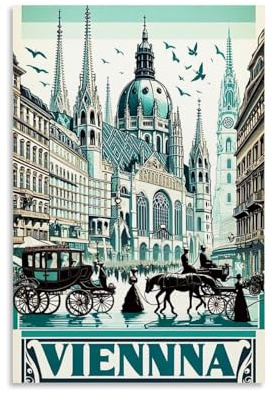 Wien Österreich Vintage-Reiseposter (3), Wandkunst, Gemälde, Leinwand, Wohnzimmerdrucke, Schlafzimmer, Dekoration, Kunstwerke, 60 x 90 cm