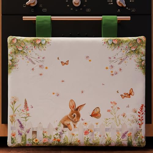 PETTI Artigiani Italiani - Backofenabdeckung Ostern, Backofenabdeckung Ostern Küche, Moderne Backofenabdeckung für Ostern im Digitaldruck, 100% Made in Italy