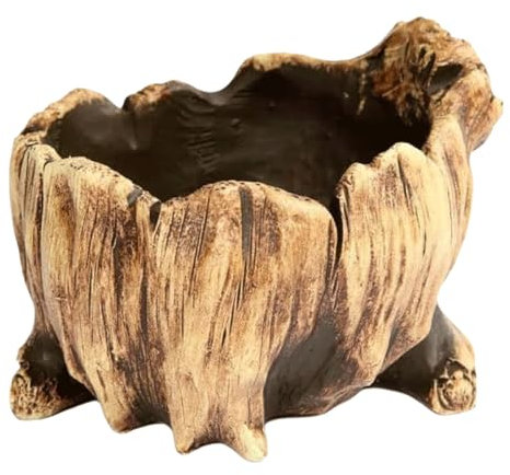 FriendshipHome Sukkulentententöpfe Simulation Baumstumpf Zement Sukkulenten Blumentopf Pflanze Topf Topf Büro Schlafzimmer Arbeitszimmer Desktop Dekoration Pflanzen Blumentopf Kleine Pflanzgefäße