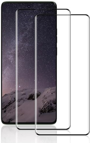 Beukei Verre Trempé pour Motorola Edge 40 /Edge 40 Neo,2 Pièces Protection Vitre [3D Incurvé Couverture Complète][Haute Sensibilité] [Sans Bulless] Ecran En Verre