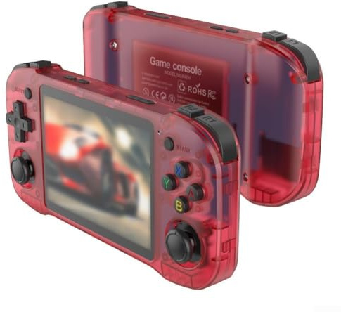 TDCuizent Retro Handheld Game Console with 4.5-inch HD IPS Screen Open-Source System WiFi Enabled for Classic Gaming Enthusiasts(R46H-64G Red)