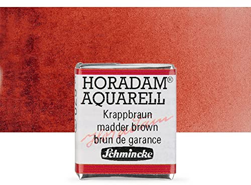 Schmincke – HORADAM® AQUARELL - feinste Künstler-Aquarellfarben, 670 Krappbraun, 14 670 044, 1/2 Näpfchen