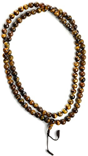 BUDDHAFIGUREN Mala Gebetskette Tigerauge